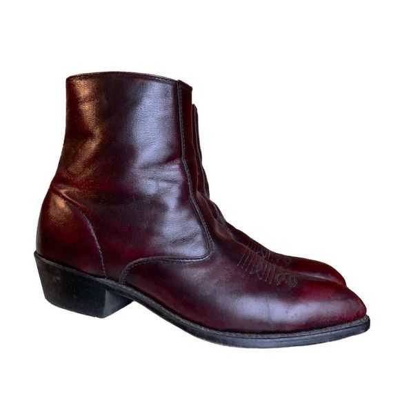 Laredo Fletcher Block Heel Cowboy Boots  Leather Men’s Size 13 SP1122 Western - Picture 5 of 16